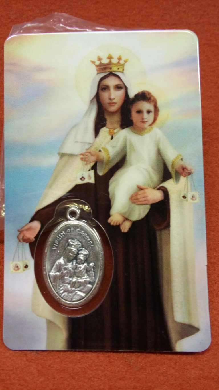 Estampa plastificada Virgen del Carmen
